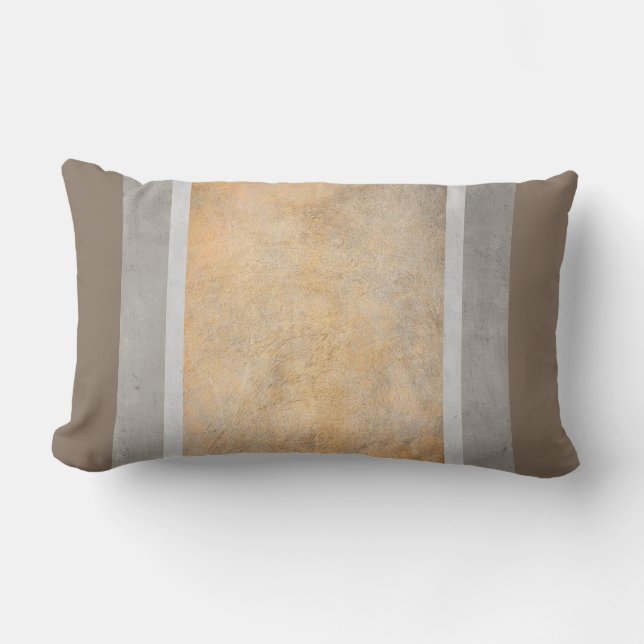 rayas diseño almohada de diseño afligido gris y br (Anverso)