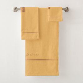 Rayas elegantes amarillas modernas chic monogramad
