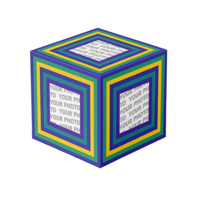 Rayas en el marco cuadrado 2 + tu foto (Angulo Anverso)