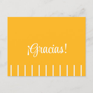 Rayas en español gracias postal