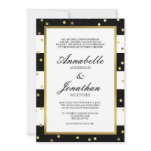 Rayas esparcantes | Elegante invitación a la boda