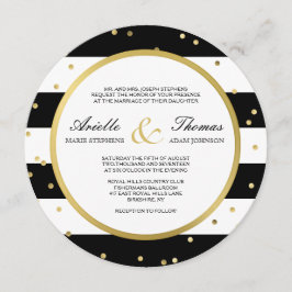 Rayas esparcantes | Invitación a la boda redonda