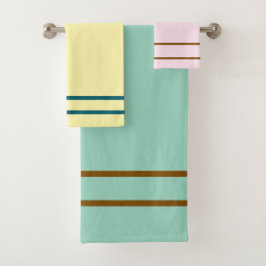 Rayas geométricas marrones Verde azuladas de crema