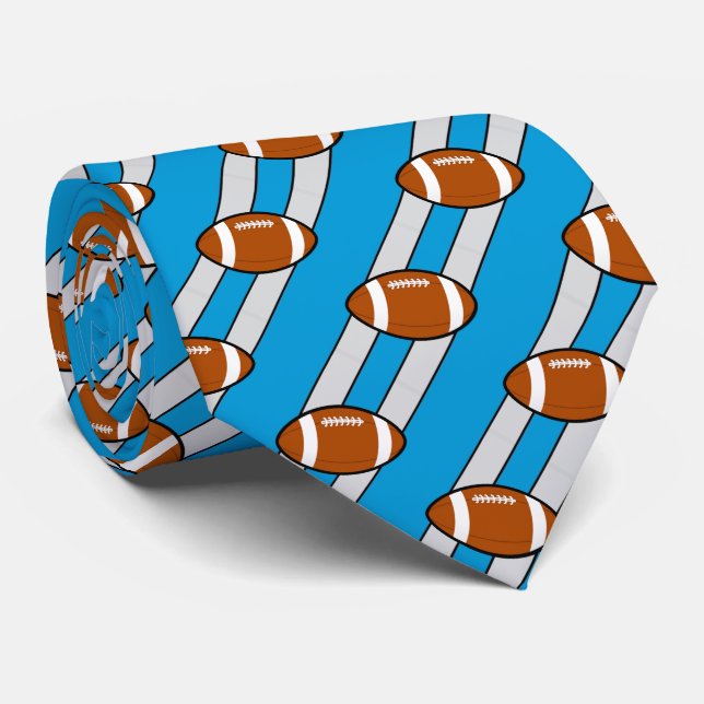 Rayas grises azules de la corbata del fútbol (Enrollado)