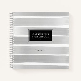 Rayas grises del libro de esquinas blanco negro co