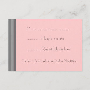 Rayas grises Wedding RSVP