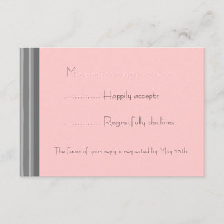 Rayas grises Wedding RSVP