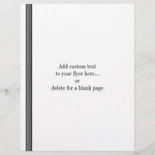 Rayas grises y negras en plantilla de volante blan