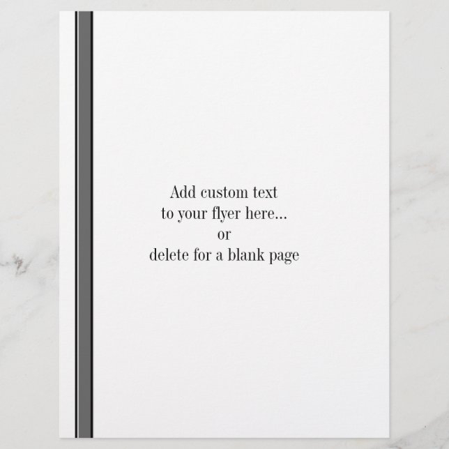 Rayas grises y negras en plantilla de volante blan (Frente)