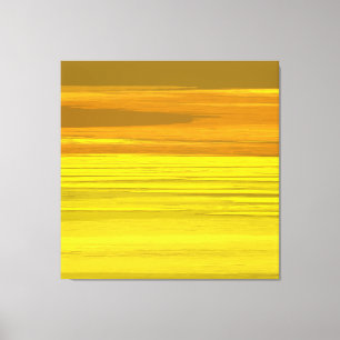 Rayas Horizontales Amarillas Y Doradas - Arte Abst