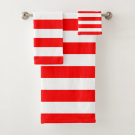 Rayas horizontales rojas y blancas