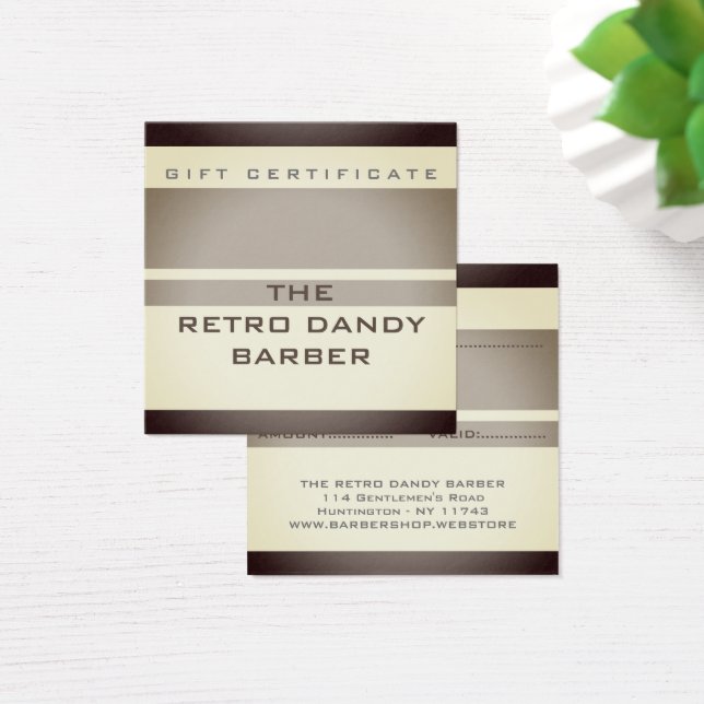 Rayas mínimas Moda retro marrón Manly Barbershop (Escritorio)