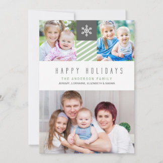 Rayas modernas Festividades Felices Fotos Tarjetas