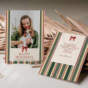 Rayas modernas retro y torcer con moras navidad 1 