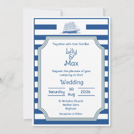 Rayas Náuticas - Invitación de boda