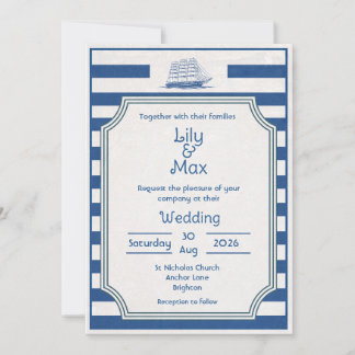 Rayas Náuticas - Invitación de boda