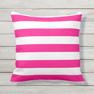 Rayas náuticas rosadas calientes Almohadas al aire