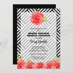 Rayas negras y blancas derby Bridal Shower