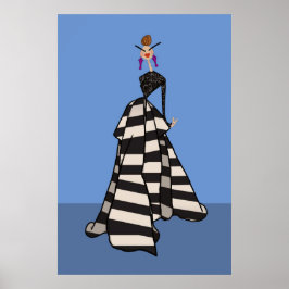 Rayas Negras y Blancas Mujer Arte de Moda Glamour