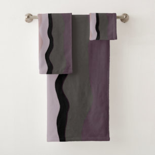 Rayas onduladas de borgoña, rosa y morada