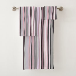 Rayas onduladas de borgoña, rosa y morada