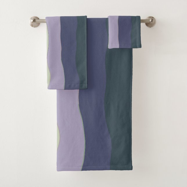 Rayas onduladas turquesa y violeta (In situ)