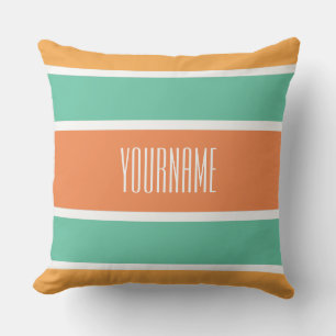 Rayas Patrón nombre personalizado lanzar almohadas