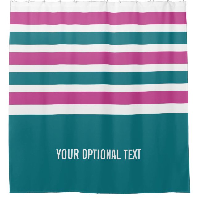 Rayas Patrón personalizado cortina de ducha (Anverso)