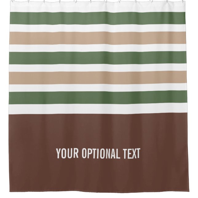 Rayas Patrón personalizado cortina de ducha (Anverso)