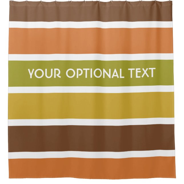 Rayas Patrón personalizado cortina de ducha (Anverso)