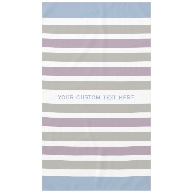 Rayas Patrón personalizado manteles de mesa (Anverso)