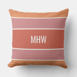 Rayas Patrón personalizado monograma almohadas de 