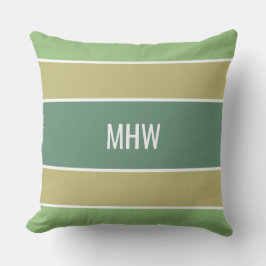 Rayas Patrón personalizado monograma almohadas de 