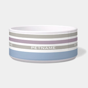 Rayas Patrón personalizado monograma cuencos masco