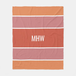 Rayas Patrón personalizado monograma mantas de pul