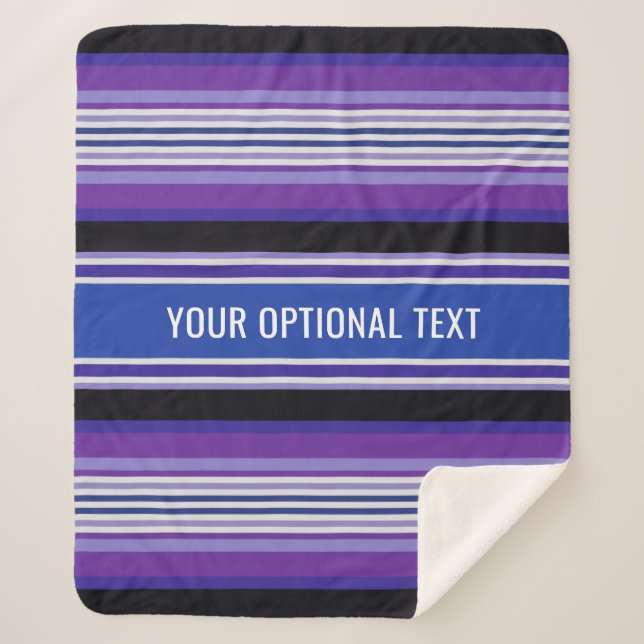 Rayas Patrón personalizado texto mantas de flotaci (Anverso)