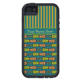 Rayas, patrón tribal, Verde azulado: Funda para iP