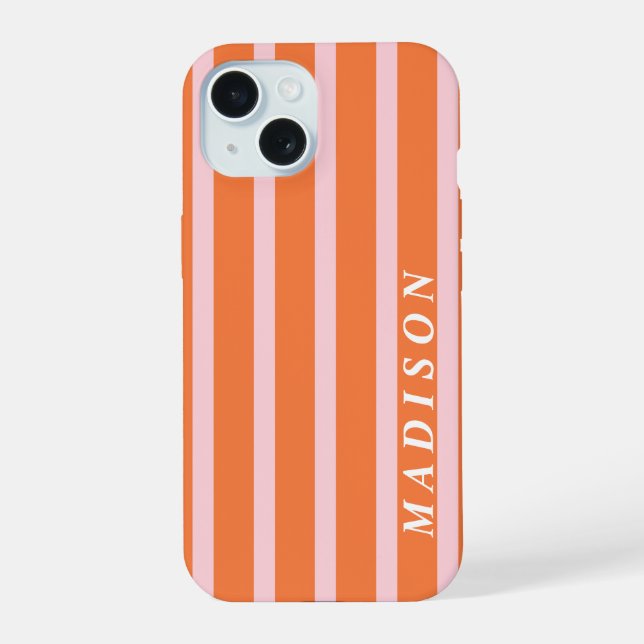 Rayas Personalizadas Naranja Rosa (Reverso )