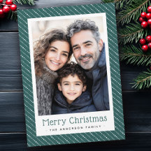 Rayas punteadas ricas alegres foto de Navidad verd