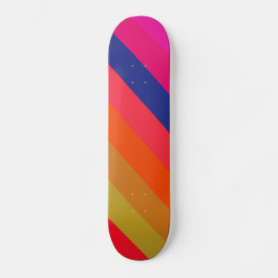 Rayas retro de color fresco - Skateboard