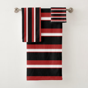Rayas rojas blancas y negras Rayas chic