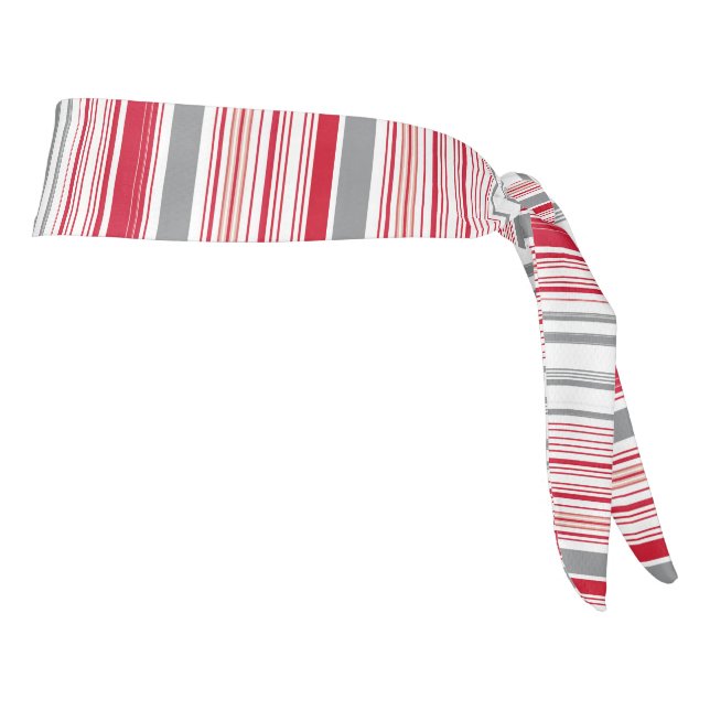Rayas rojas grises y cortas (Girar 90)