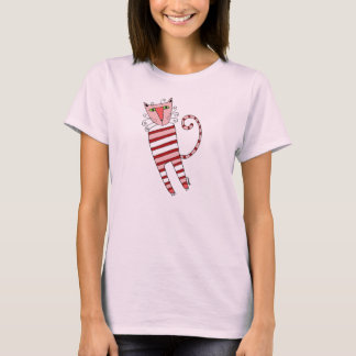 Rayas rojas PJ CAT - camiseta