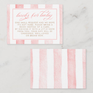Rayas rosadas Tarjetas lindas para solicitud de li