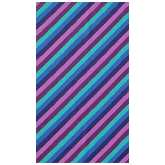 Rayas Verde azuladas moradas azules manteles grand (Anverso)