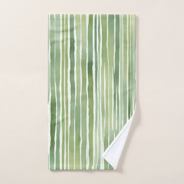 Rayas Verdes  (Toalla de mano)