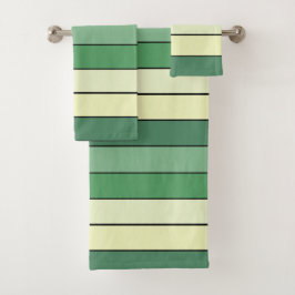 Rayas Verdes Amarillas de Invierno en Papel Acuare