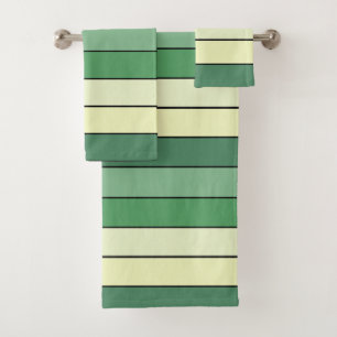Rayas Verdes Amarillas de Invierno en Papel Acuare