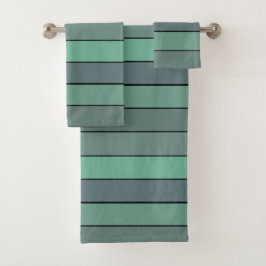 Rayas Verdes Y Gris De Invierno Sobre Papel Acuáti