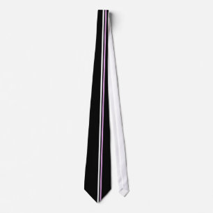 Rayas verticales de blanco y ciruela en corbata ne